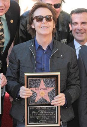 نجمة على رصيف هوليوود للنجم البريطاني بول مكارتني 